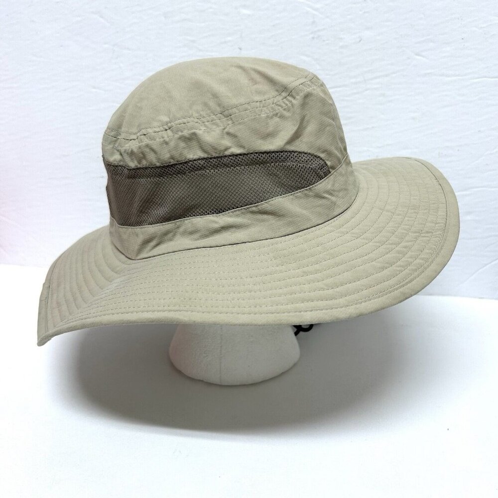 Free Country Outdoors Safari Outback Khaki Sun Hat Bucket Hat OS Mesh Chin Strin